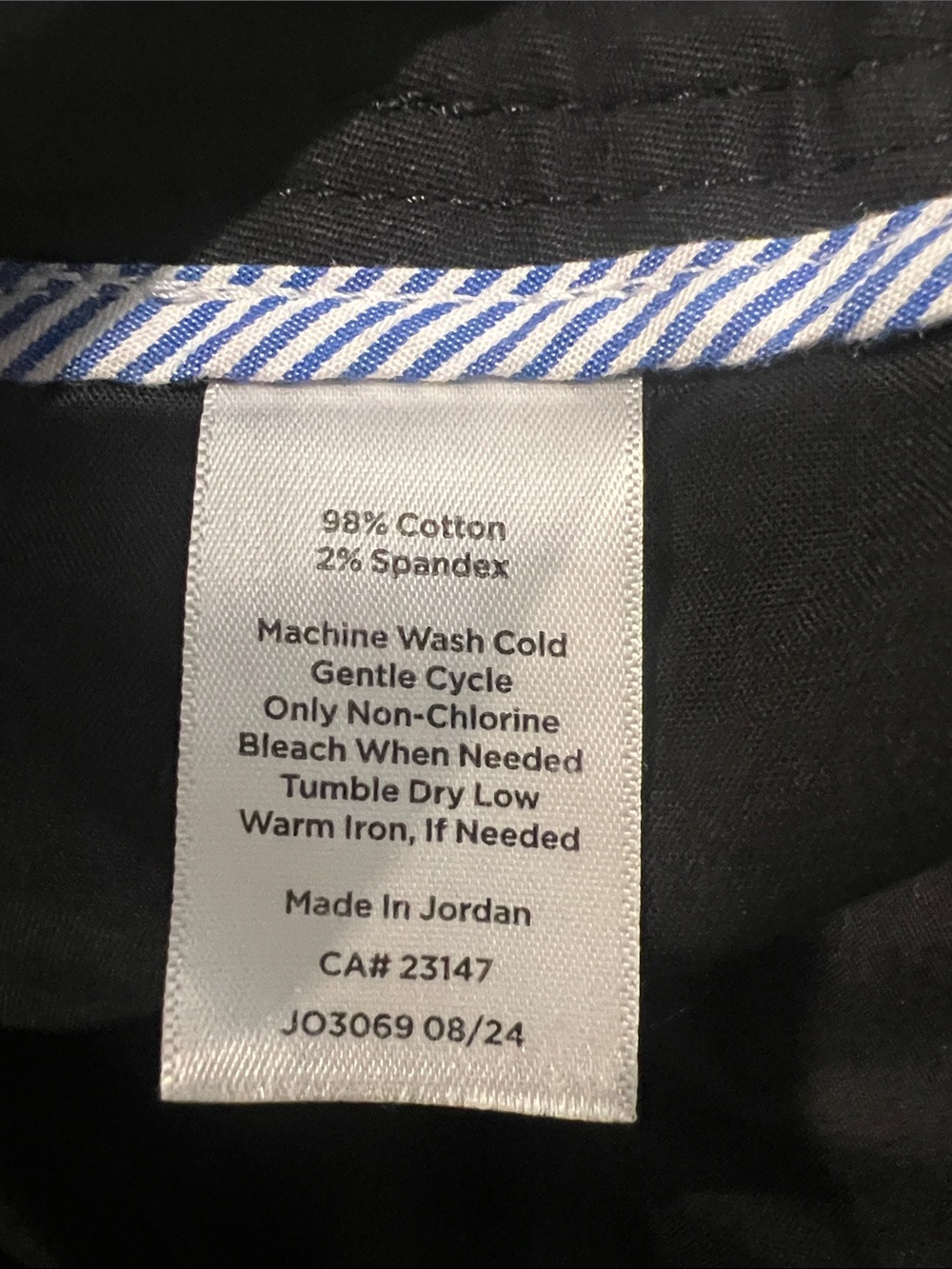 Talbots Relaxed Chino Pants Stretch Cotton Classic Flat Front 20W Black - Picture 5 of 8